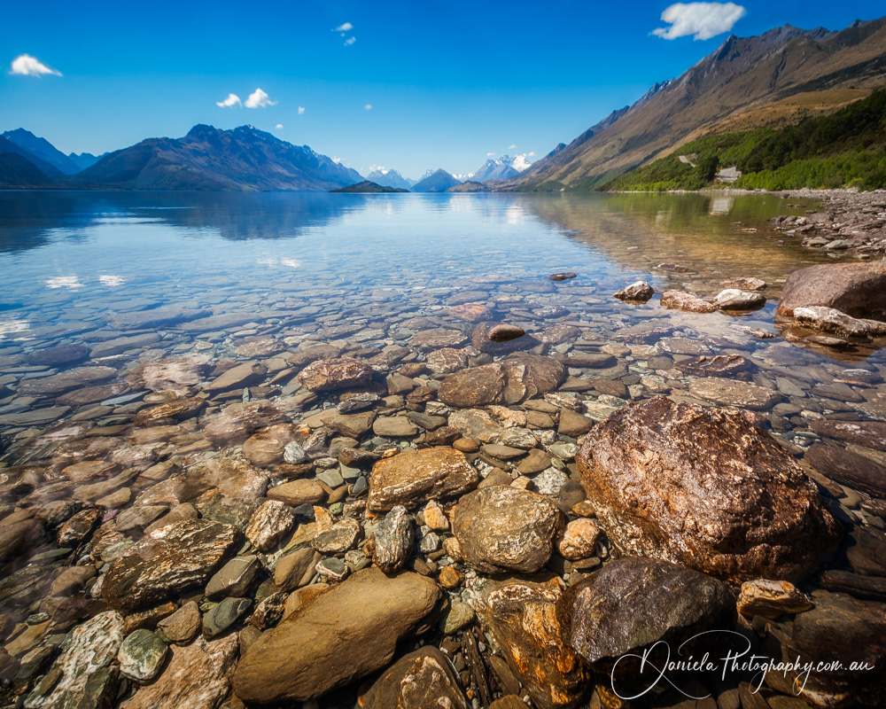 Stunning View from the rocky shore of Lake Wakatipu
